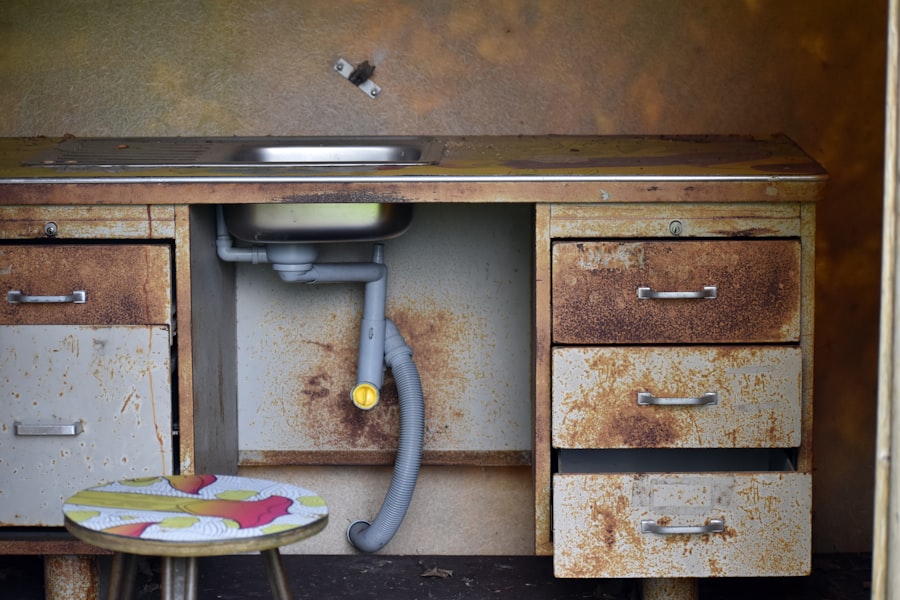 Rustic kitchen cabinet