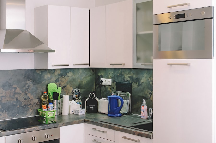 Colorful kitchen cabinets