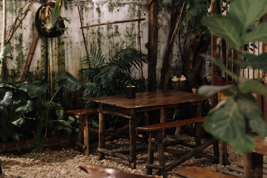 Photo Bamboo coffee table