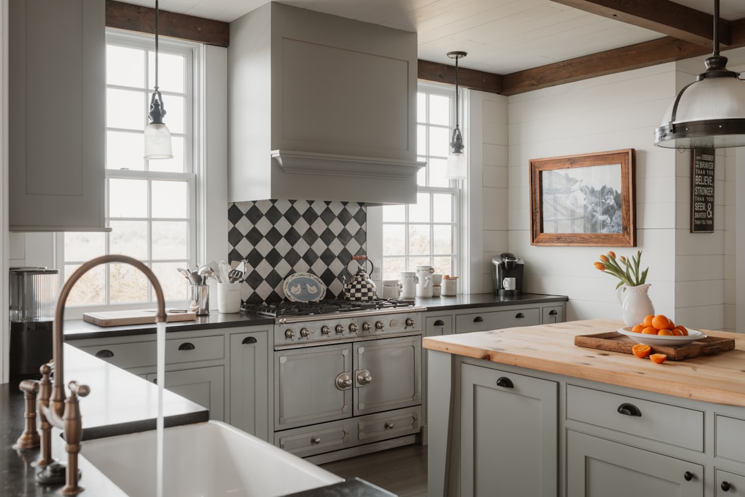 Photo countryside style kitchen furniture