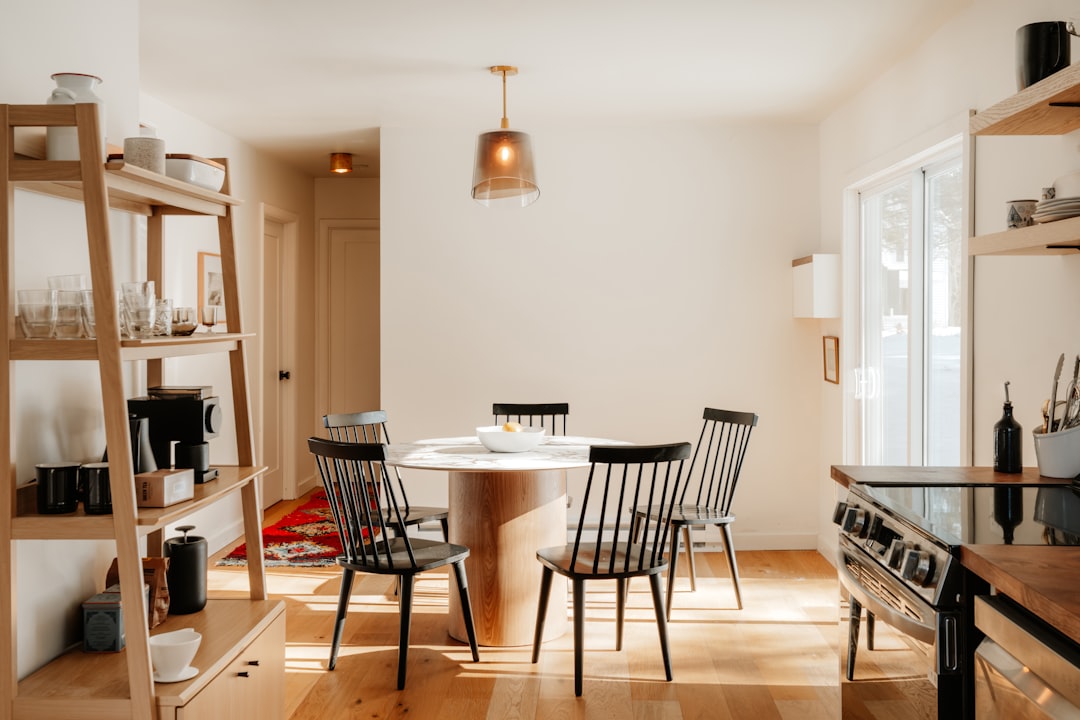 Photo black kitchen furniture